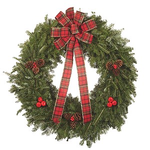 32 inch Holiday Balsam Christmas Wreath