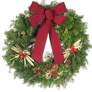 Contemporary Balsam Christmas Wreath