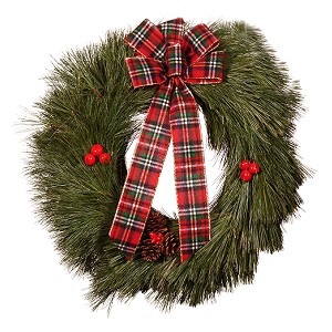 22 inch Holiday Pine Christmas Wreath