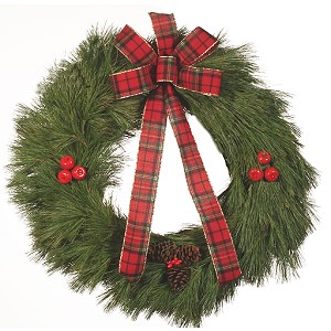 32 pouces Holiday Pine Christmas Wreath